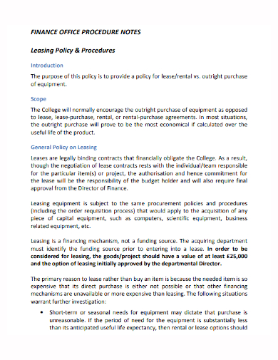 Procedure Template - 23+ Free Word Documents Download