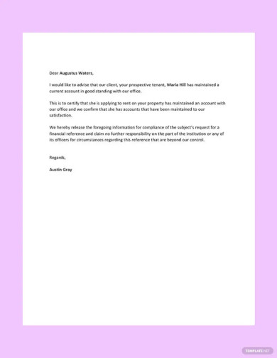 15+ Landlord Reference Letter Template - Sample, Example, Format | Free ...