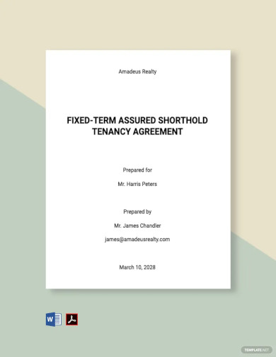 fixed term assured shorthold tenancy agreement template