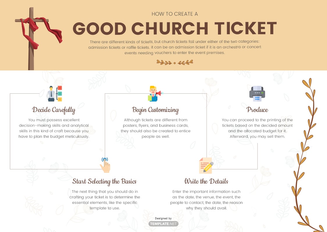 good church ticket template