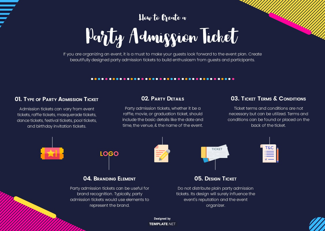 party admission ticket template