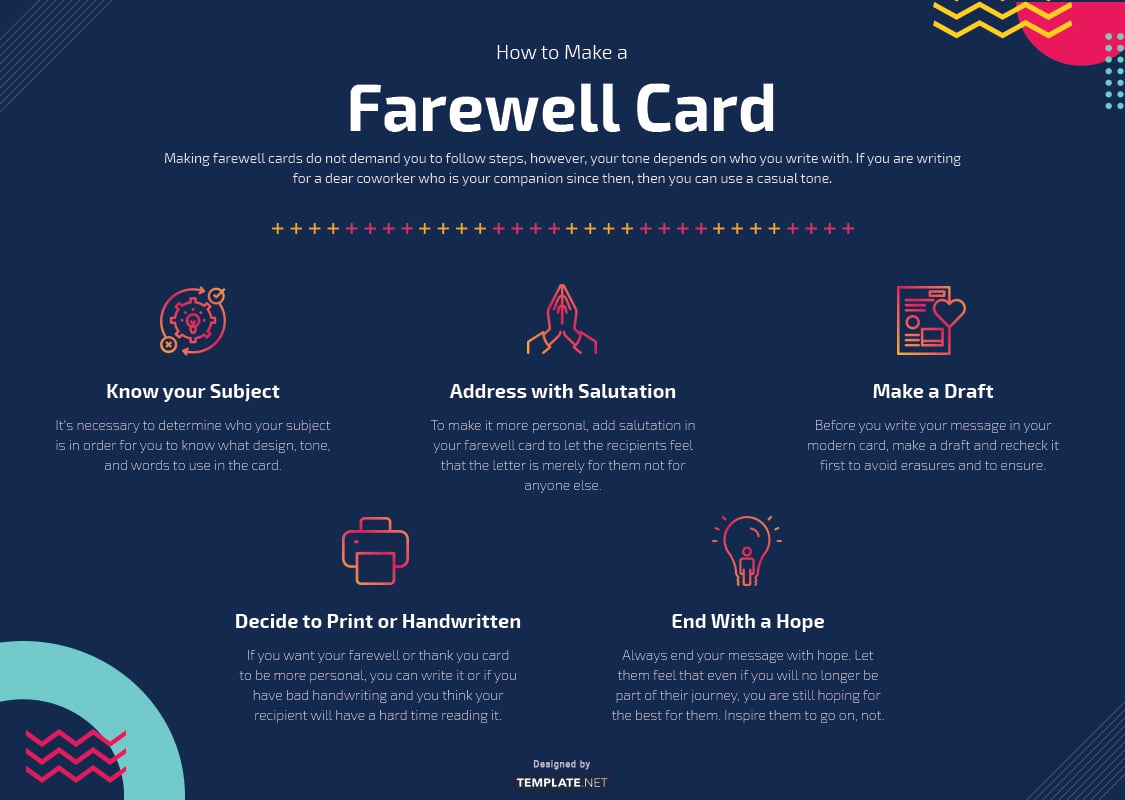 farewell card template