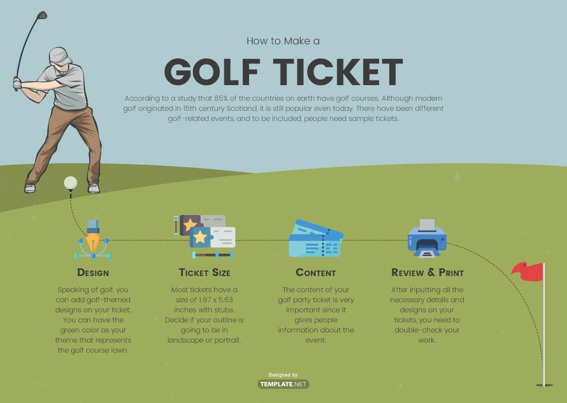 golf ticket template
