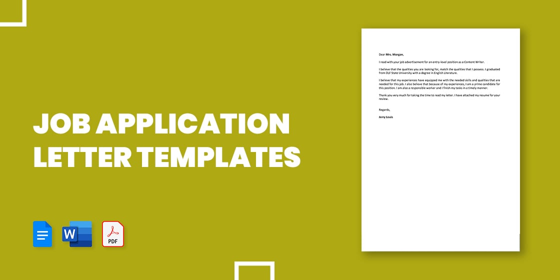 job application letter sample pdf doc