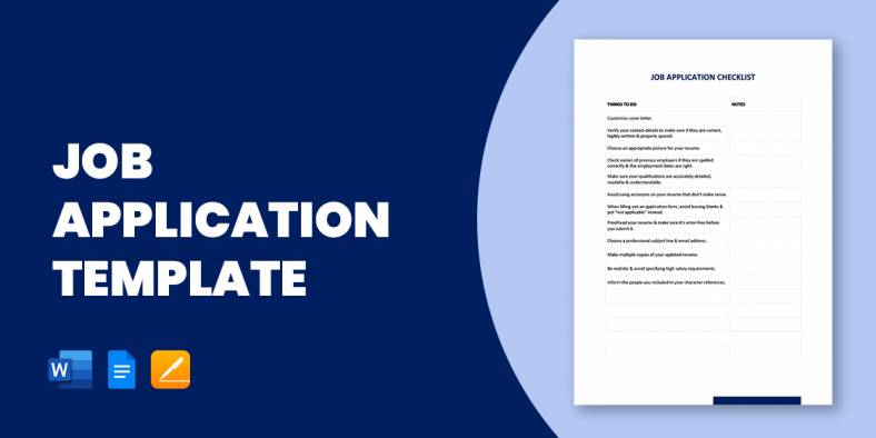 Job Application Template – 24+ Free Word, PDF Documents Download