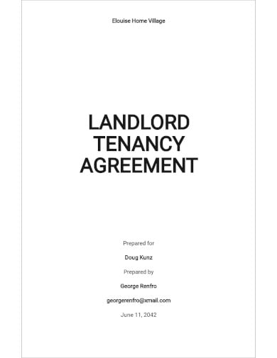 landlord tenancy agreement template
