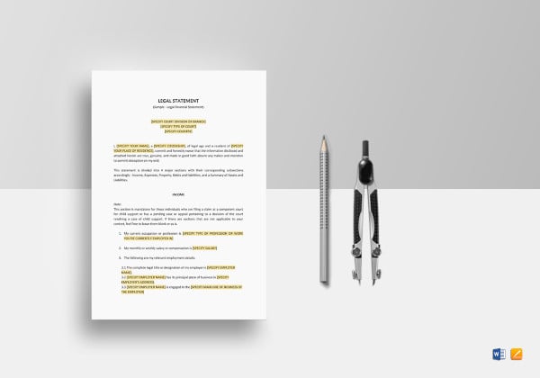 legal statement template