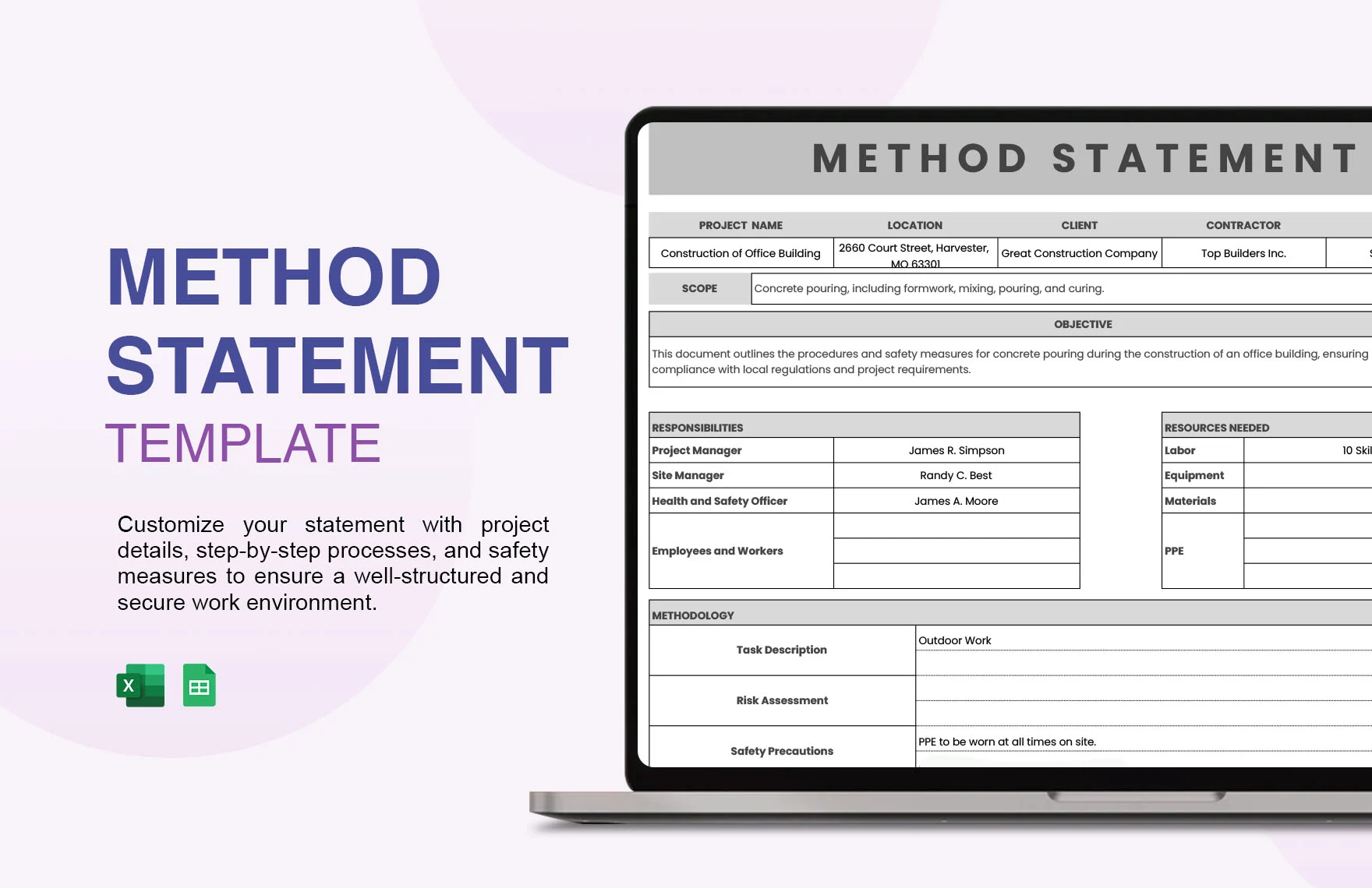 method statement template