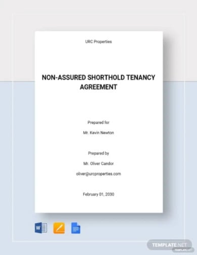 non assured shorthold tenancy agreement template
