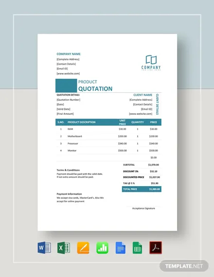 36+ MS Word 2010 Format Quotation Templates