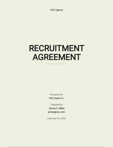 recruitment agreement template