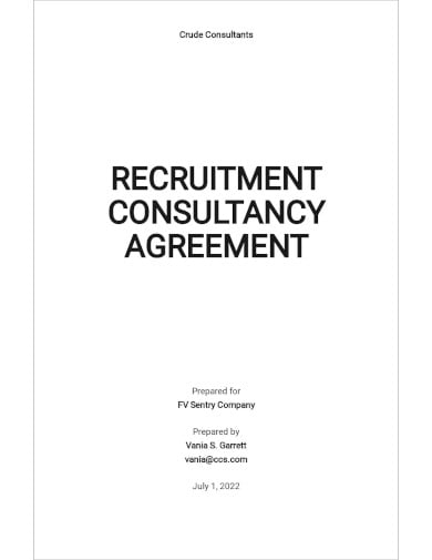 recruitment consultancy agreement template