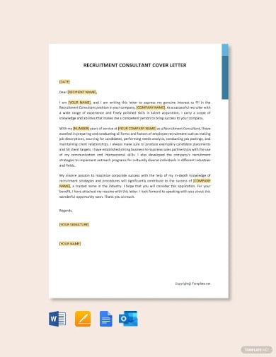 recruitment consultant cover letter template