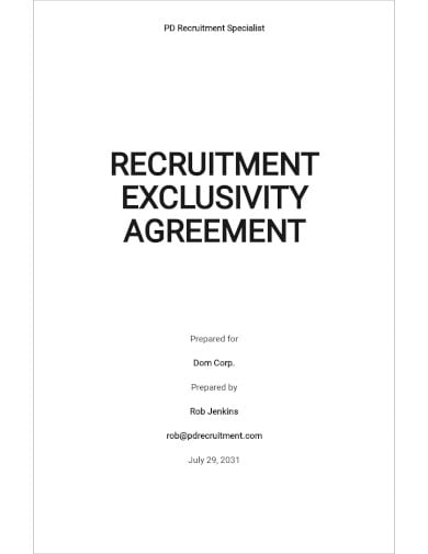 15  Recruitment Agreement Templates in PDF MS Word Google Docs