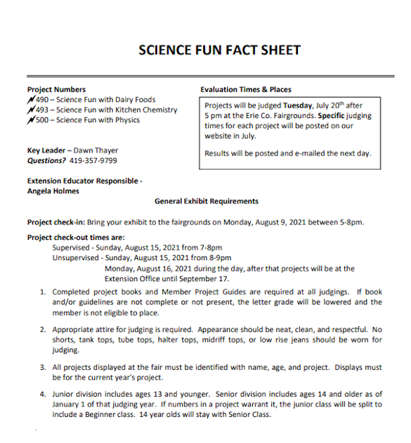 science-project-fun-fact-sheet