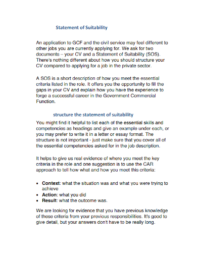 uk civil service personal statement