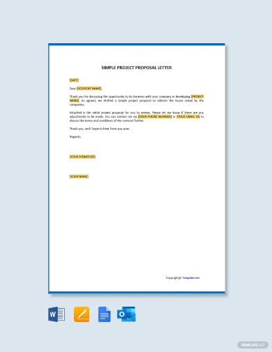 simple project proposal letter template
