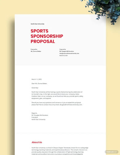sports sponsorship proposal template