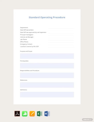 standard operating procedure example template