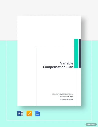 variable compensation plan template