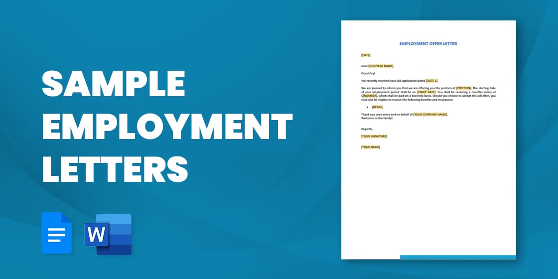 sample employment letters