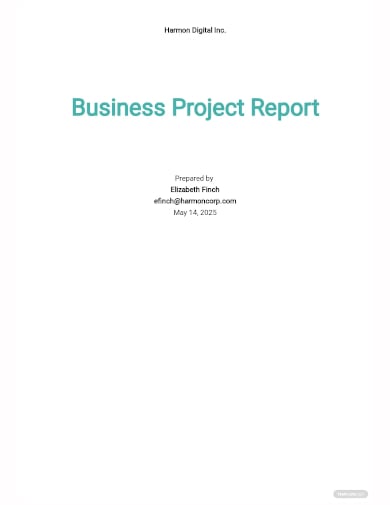 business event project report template