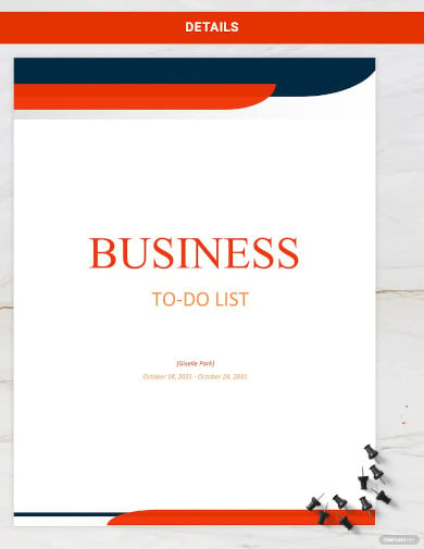 business to do list template