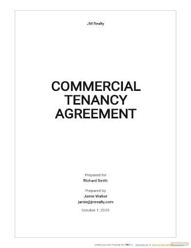 commercial tenancy agreement template