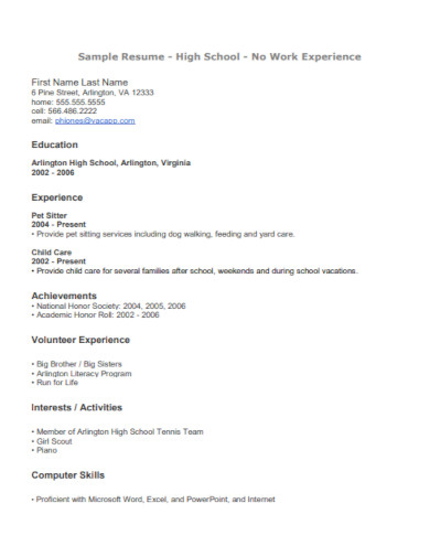computer-science-resume-with-no-experience