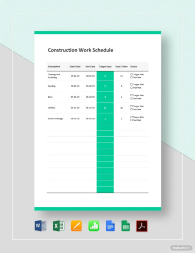 30+ Blank Work Schedule Templates - PDF, Docs, Word | Free & Premium ...