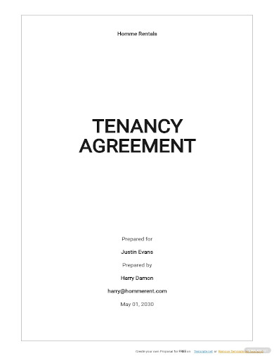 draft tenancy agreement template