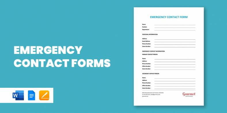 12+ Emergency Contact Forms