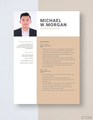 engineering assistant resume template