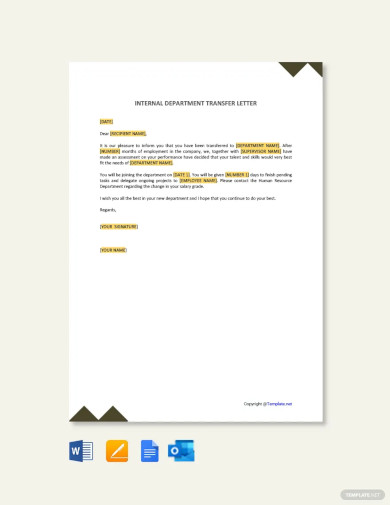 Image 2 for Internal Transfer Letter Template