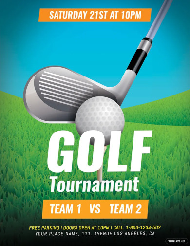 golf tournament flyer template