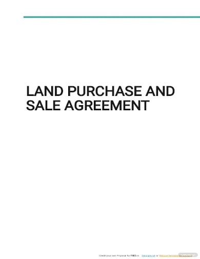 land purchase and sale agreement template
