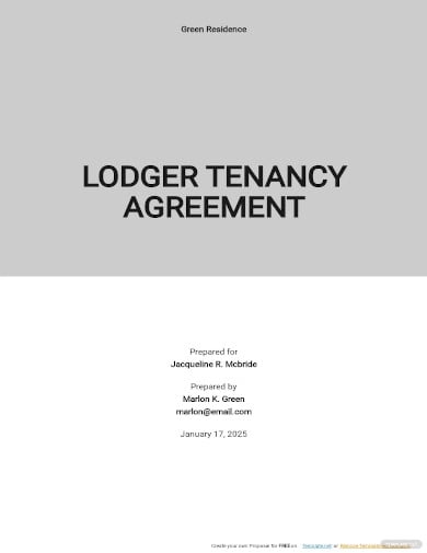 lodger tenancy agreement template