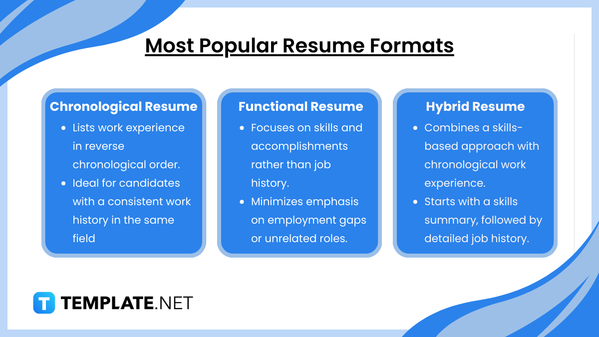 most popular resume formats