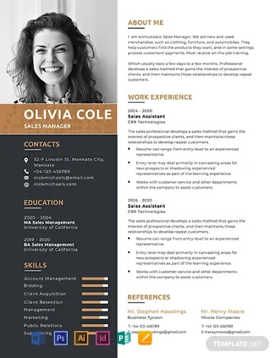 one page fresher resume template