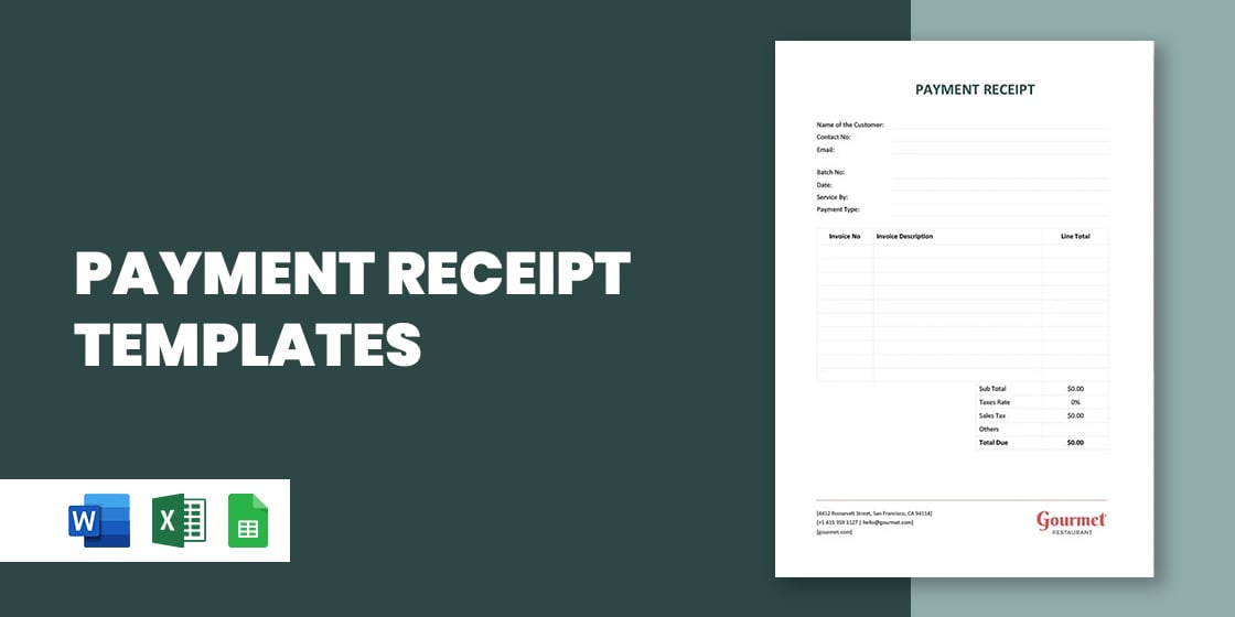 100 Free Receipt Templates  Print & Email Receipts as PDF