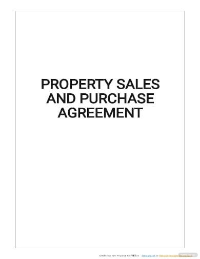property sales and purchase agreement template