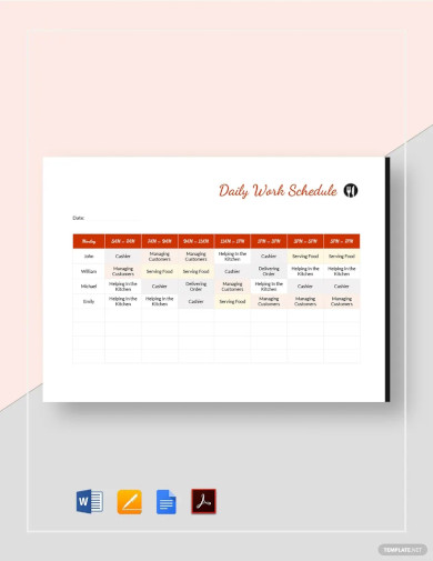 30+ Blank Work Schedule Templates - PDF, Docs, Word