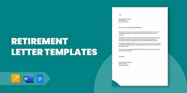 23+ Retirement Letter Templates – Word, PDF