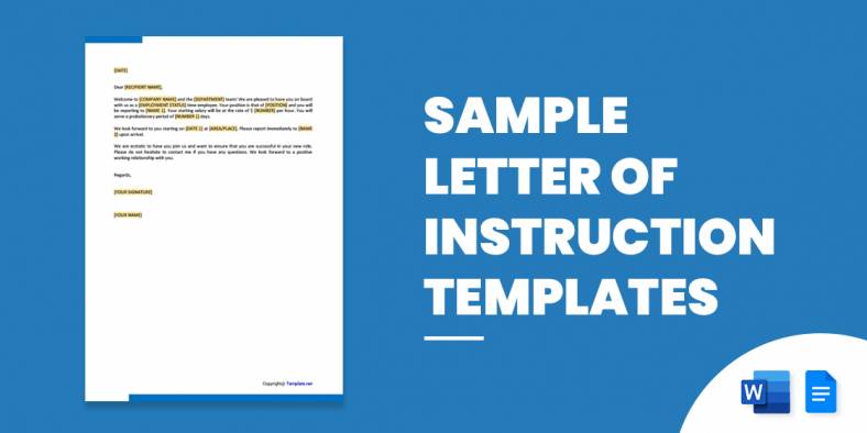 16+ Sample Letter of Instruction Templates – PDF, DOC