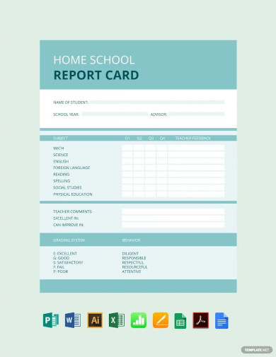 34+ Report Card Templates- Word, Docs, PDF, Pages | Free & Premium ...