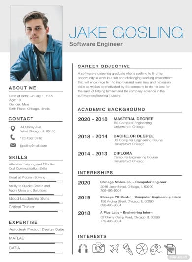 simple it fresher resume template