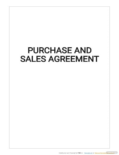 simple purchase and sale agreement template