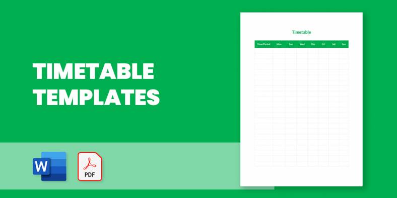 28+ Timetable Templates