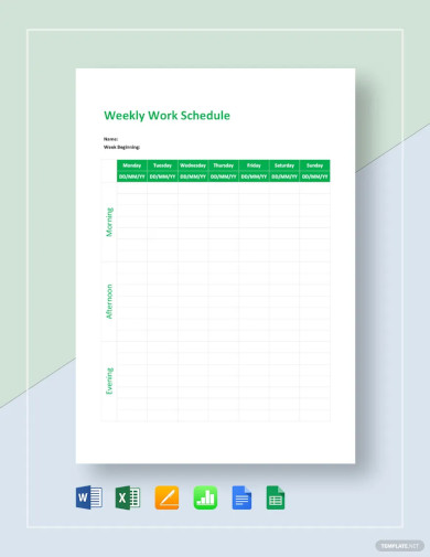 30+ Blank Work Schedule Templates - Pdf, Docs, Word