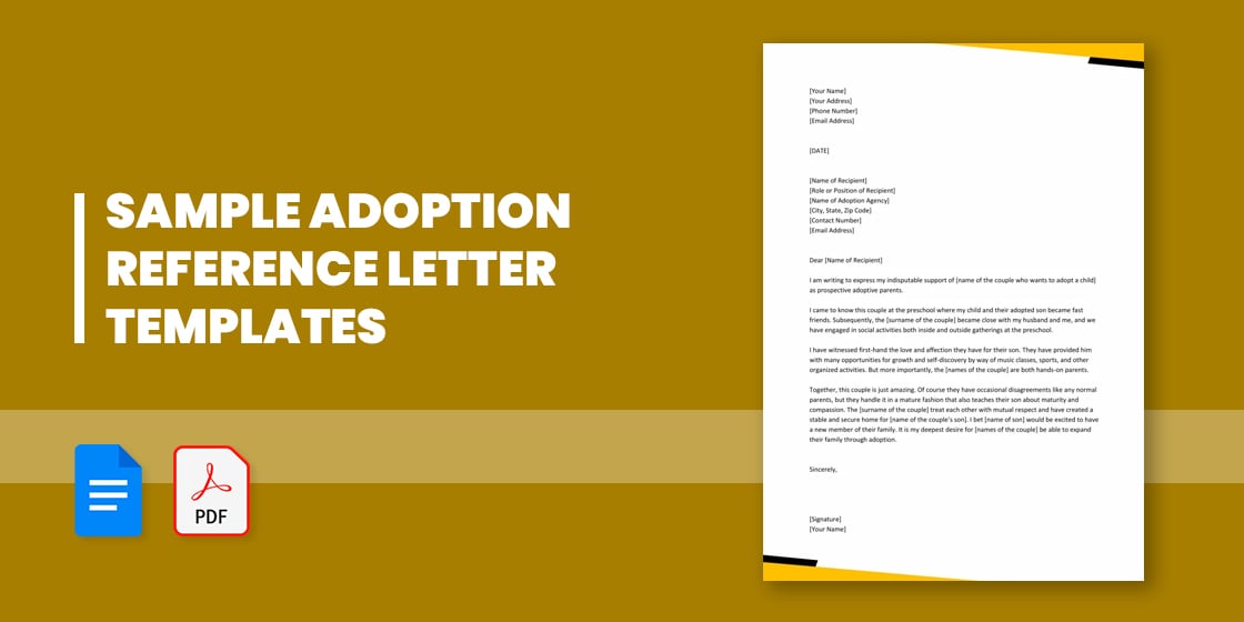 family recommendation letter for adoption